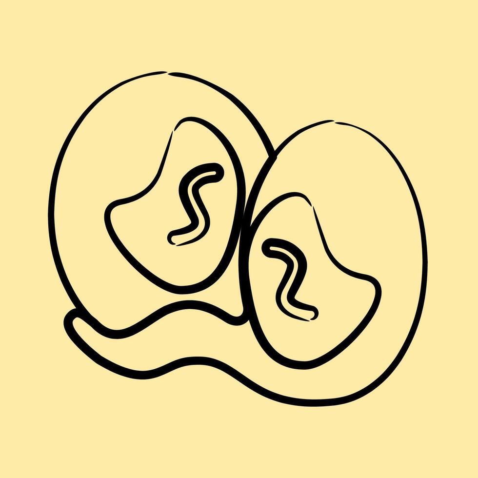 Icon gemini the twins. Zodiac horoscope elements. Icon in hand drawn style. vector