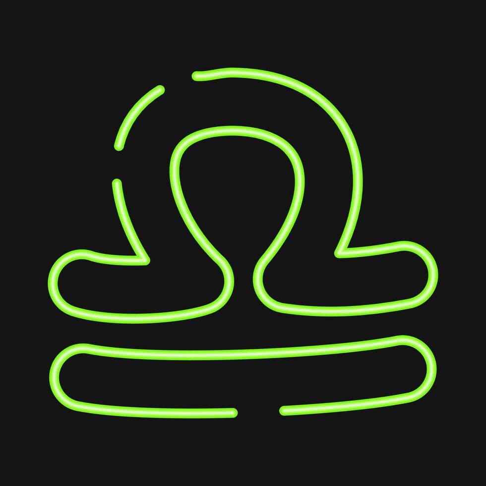 Icon libra. Zodiac horoscope elements. Icon in neon style. vector