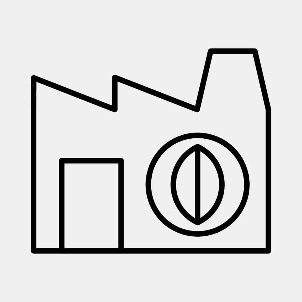 Icon biological power plant. Renewable energy elements. Icon in line style. vector