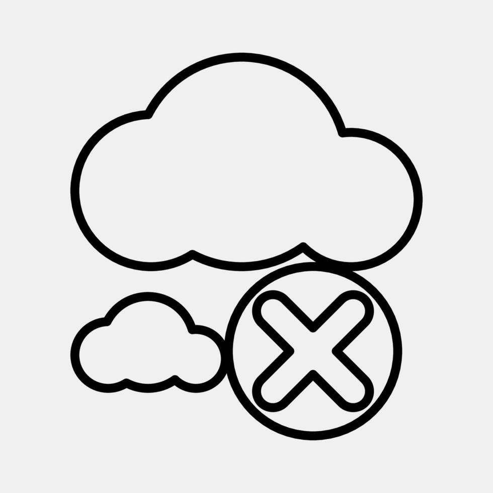 Icon zero emission. Renewable energy elements. Icon in line style. vector