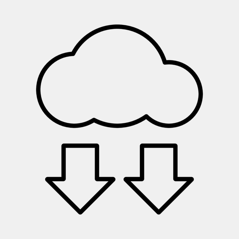 Icon low emission. Renewable energy elements. Icon in line style. vector