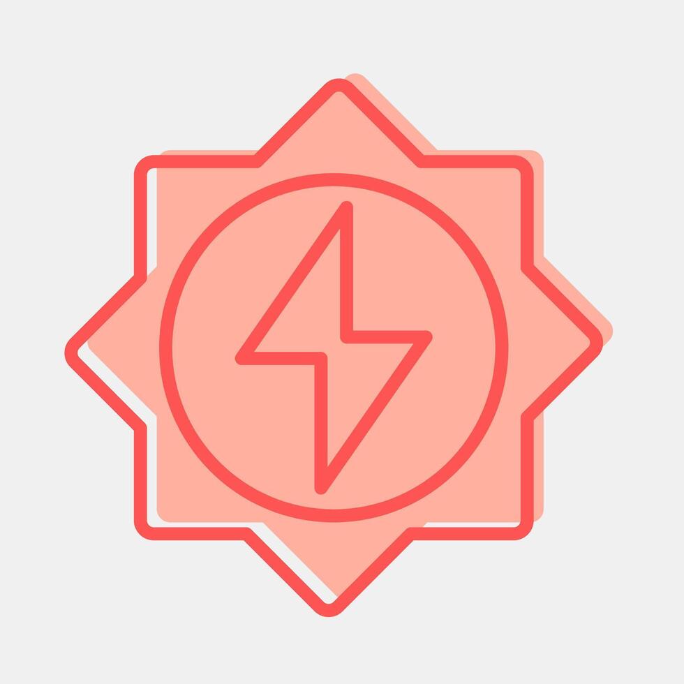 Icon solar energy. Renewable energy elements. Icon in two tone style. vector