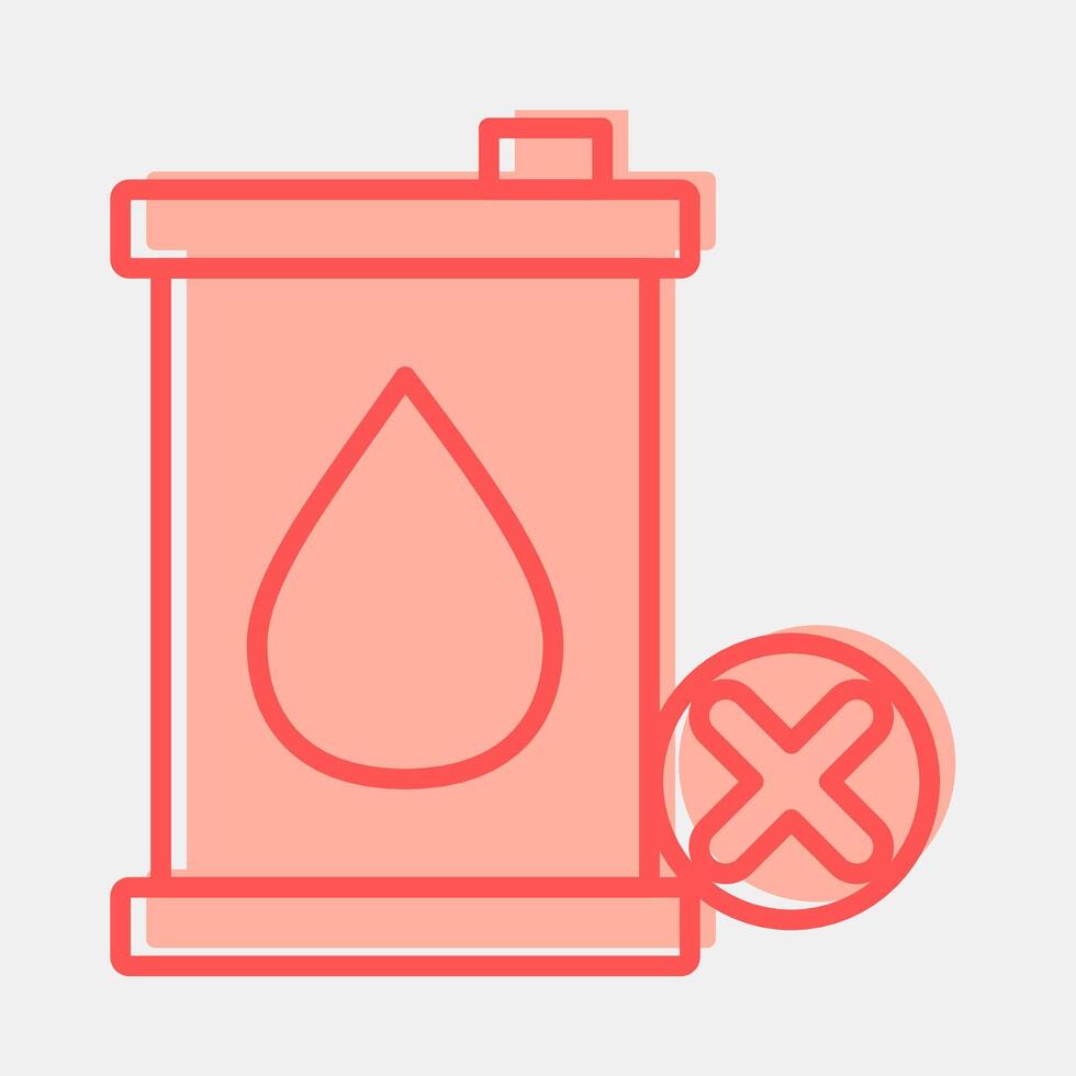 Icon no fossil fuel. Renewable energy elements. Icon in two tone style. vector