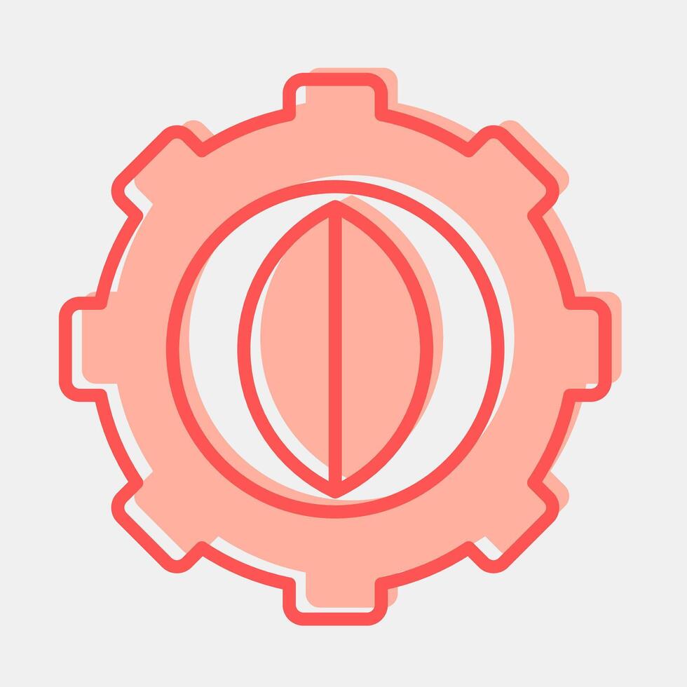 Icon green tech. Renewable energy elements. Icon in two tone style. vector
