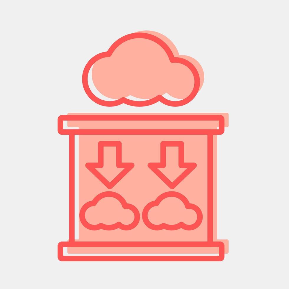 Icon carbon capture. Renewable energy elements. Icon in two tone style. vector
