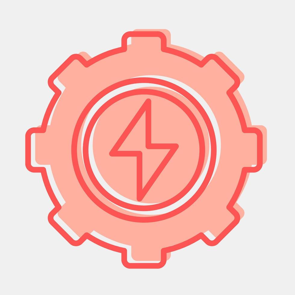Icon energy. Renewable energy elements. Icon in two tone style. vector
