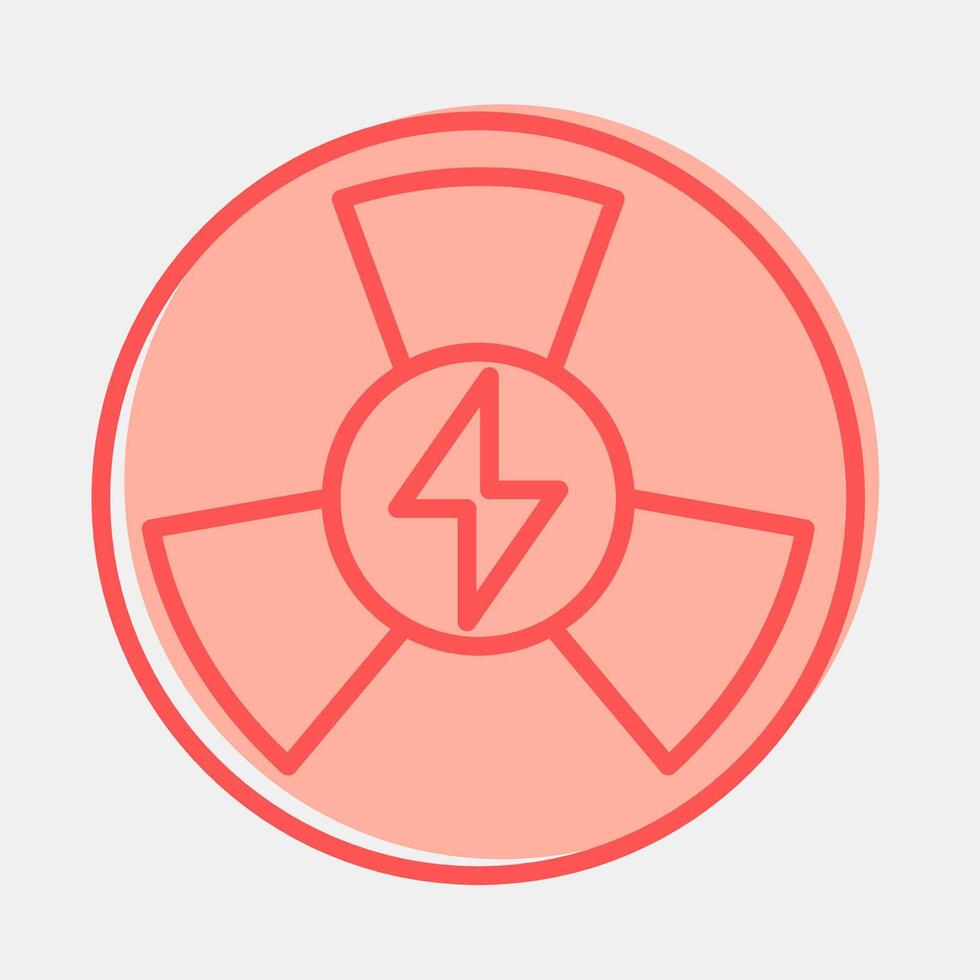 Icon nuclear energy. Renewable energy elements. Icon in two tone style. vector