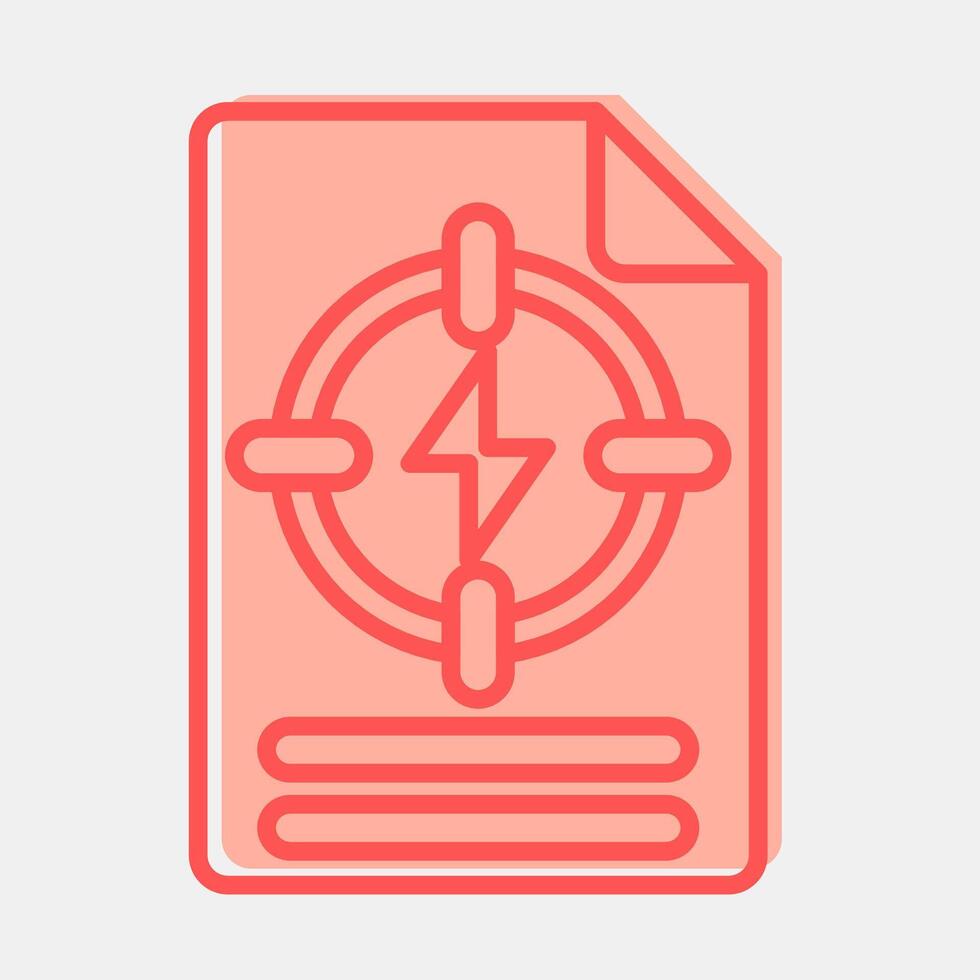 Icon energy specific policy. Renewable energy elements. Icon in two tone style. vector