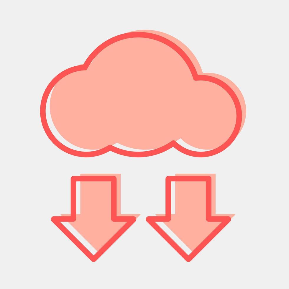 Icon low emission. Renewable energy elements. Icon in two tone style. vector