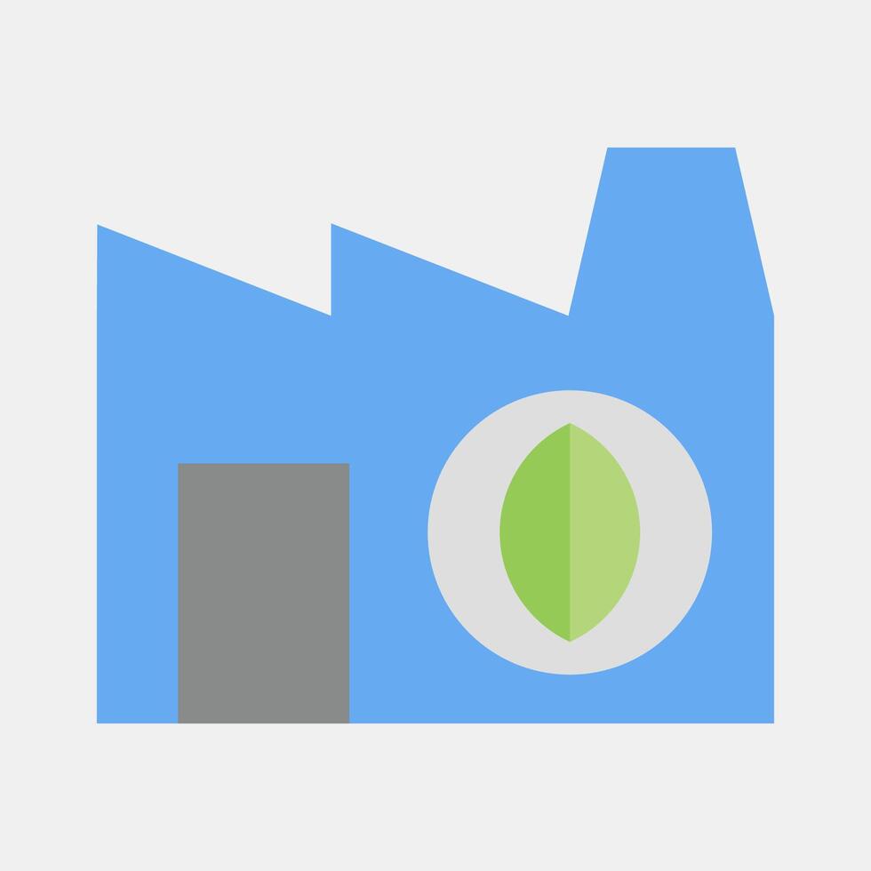Icon biological power plant. Renewable energy elements. Icon in flat style. vector