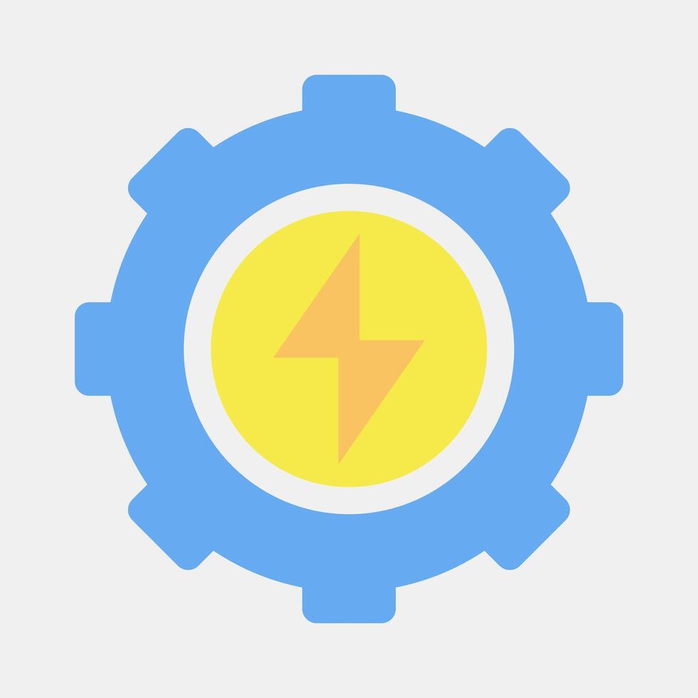 Icon energy. Renewable energy elements. Icon in flat style. vector