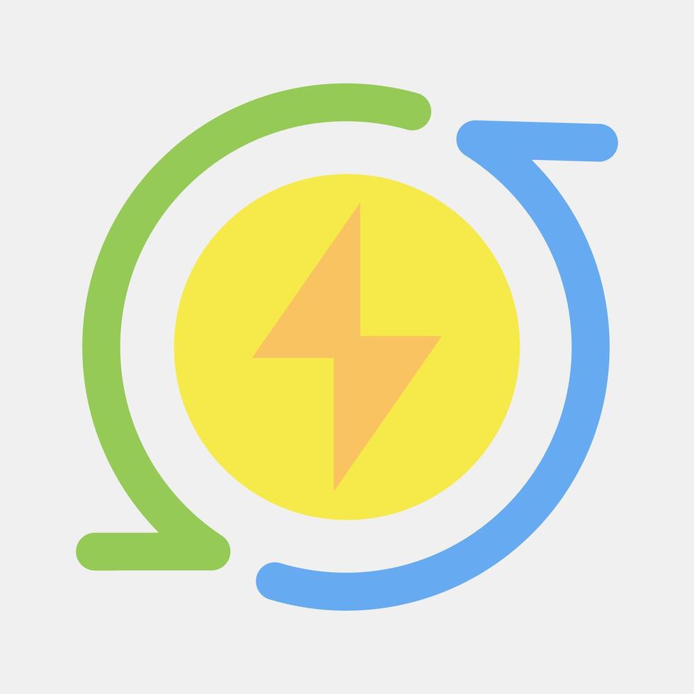 Icon renewable energy. Renewable energy elements. Icon in flat style. vector
