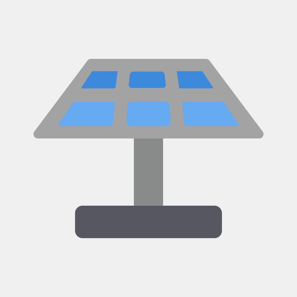 Icon solar panel. Renewable energy elements. Icon in flat style. vector