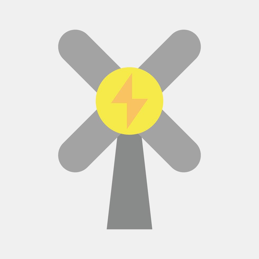 Icon wind energy. Renewable energy elements. Icon in flat style. vector
