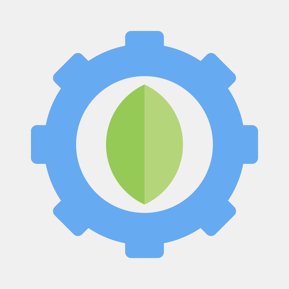 Icon green tech. Renewable energy elements. Icon in flat style. vector