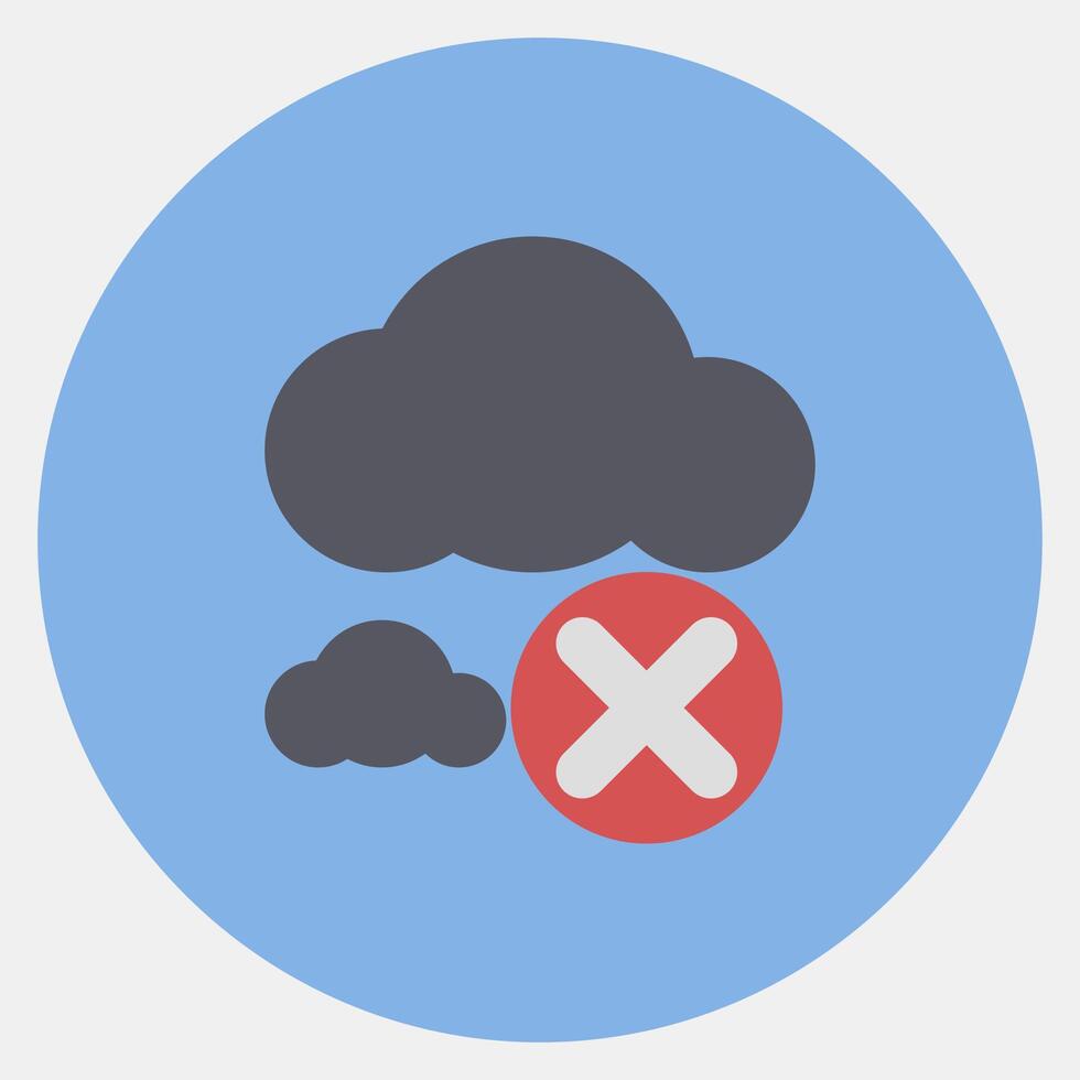 Icon zero emission. Renewable energy elements. Icon in color mate style. vector
