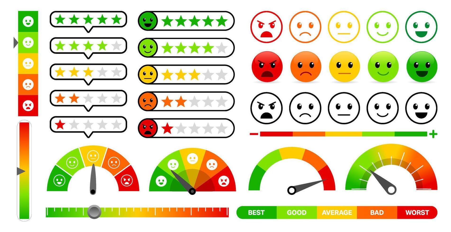 Rating of customer service satisfaction. Feedback concept. Quality control vector
