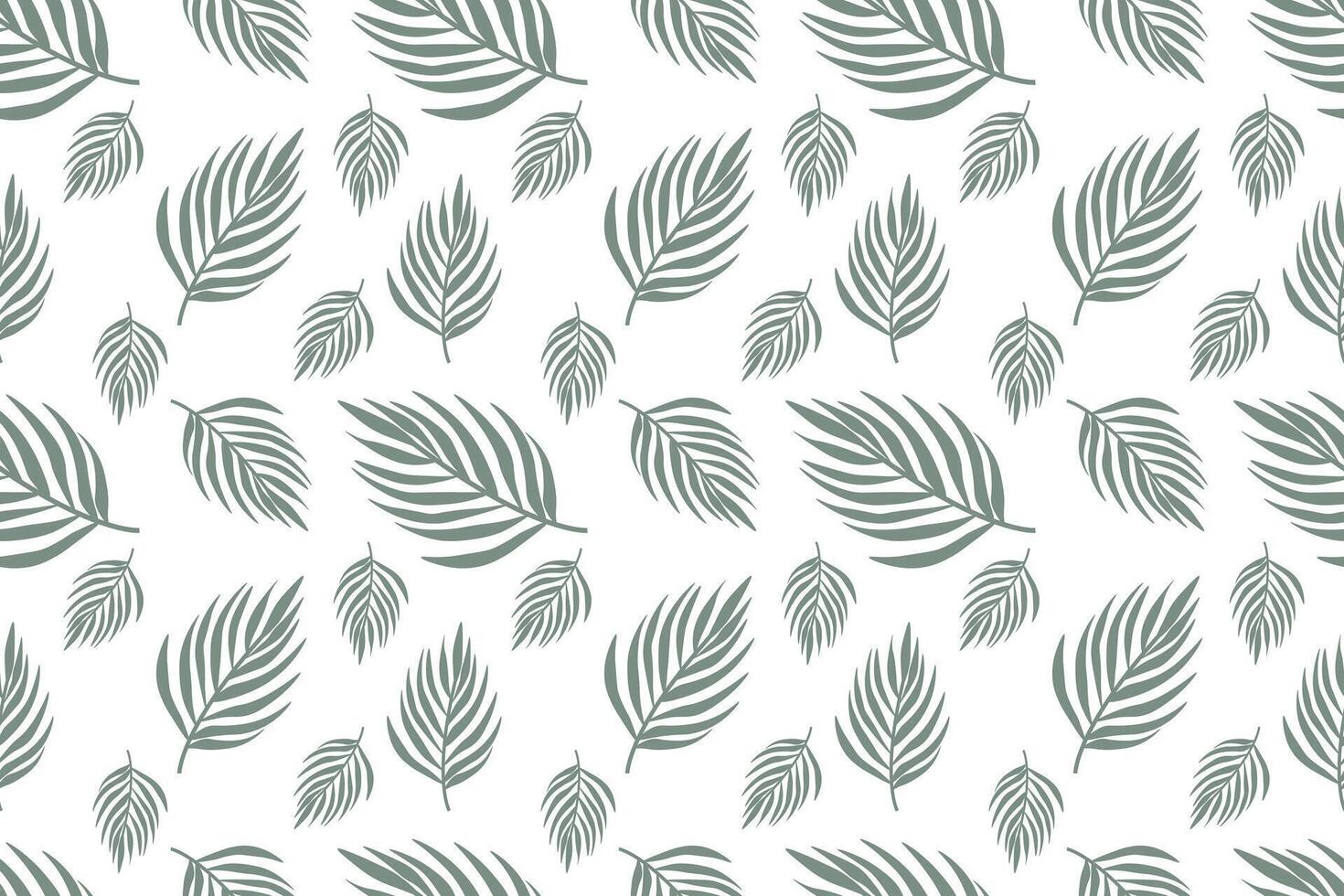 Tropical botanical pattern featuring continuous exotic palm leaves. Vintage-inspired foliage background in format for various creative uses vector