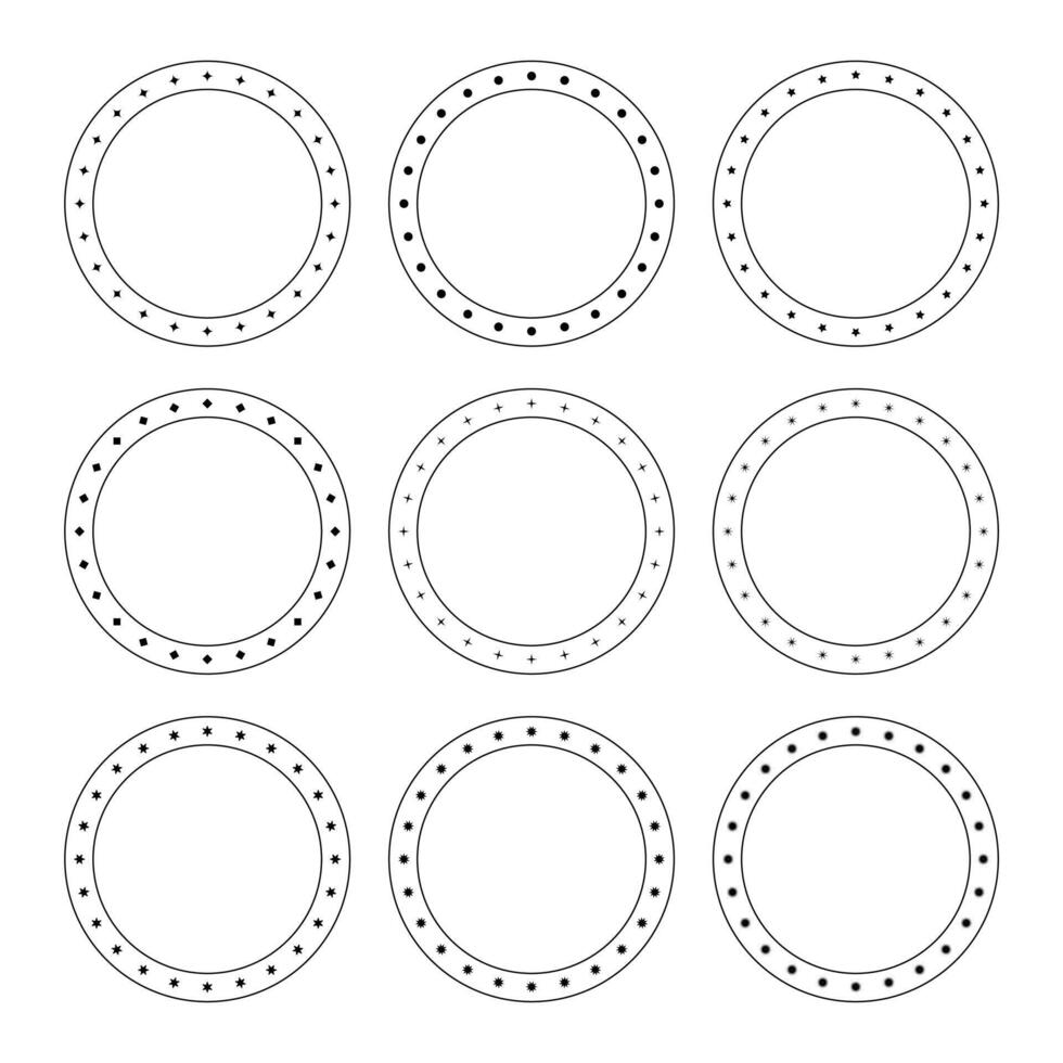 Printable circle labels for a circle template vector