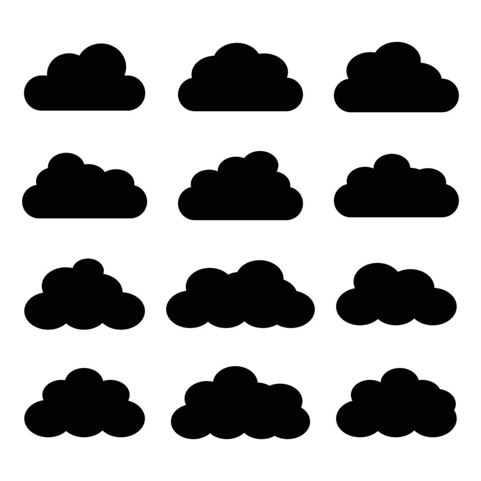 Clouds icon set illustration vector