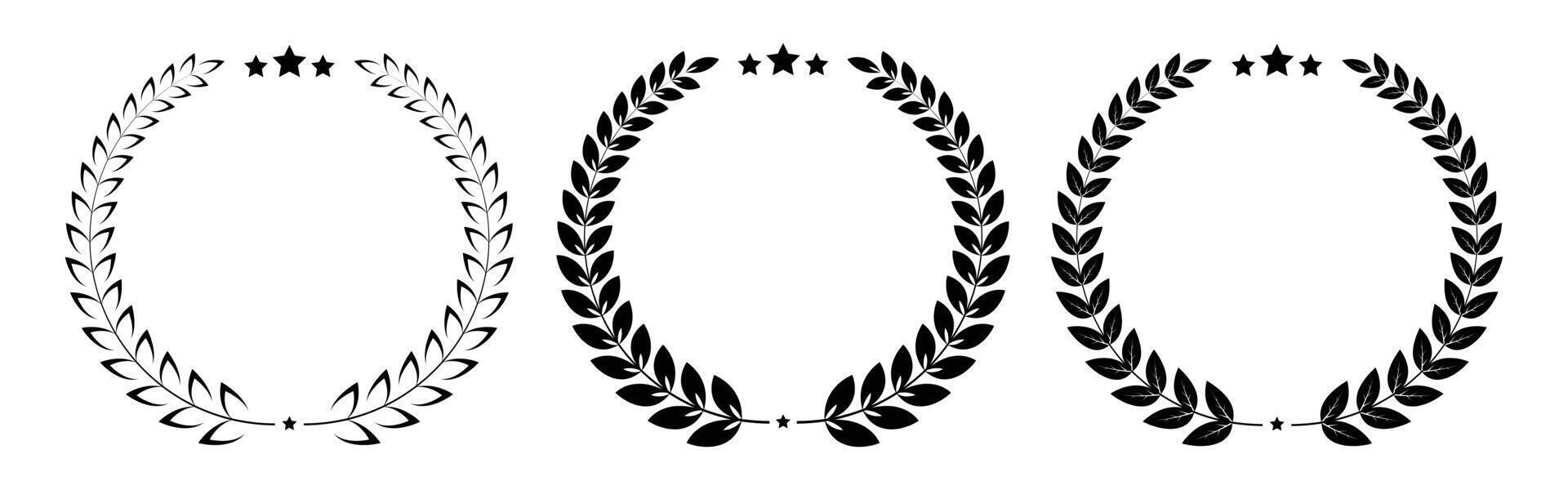 Olive branch laurel wreath vector