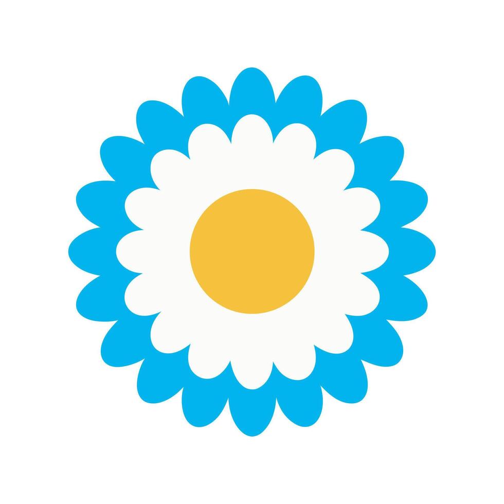 Daisy Circle Flower Frame Design vector