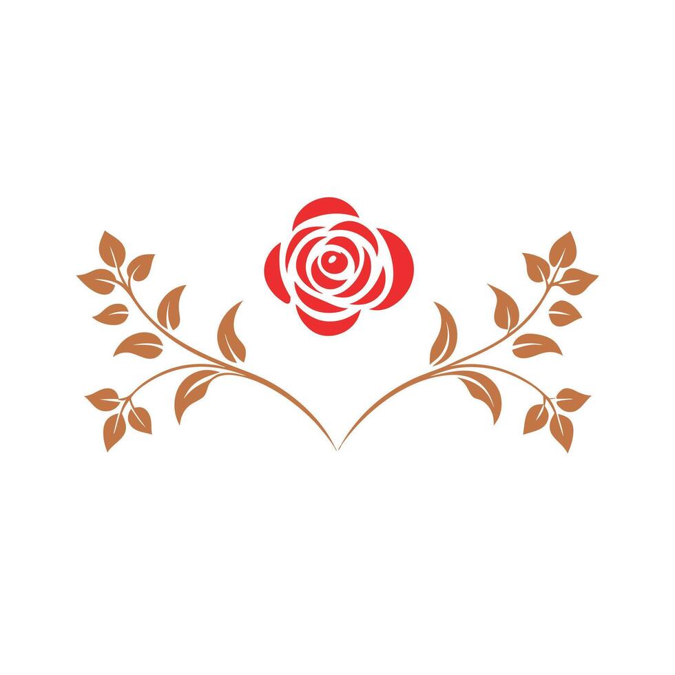 Rose Gold Floral Frame Elegant Metallic Style vector
