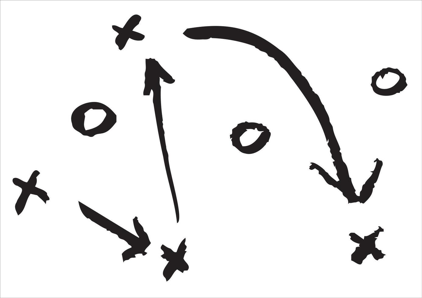 Tactical sports diagram with team strategy and movement. Arrows show attack and defense paths. vector