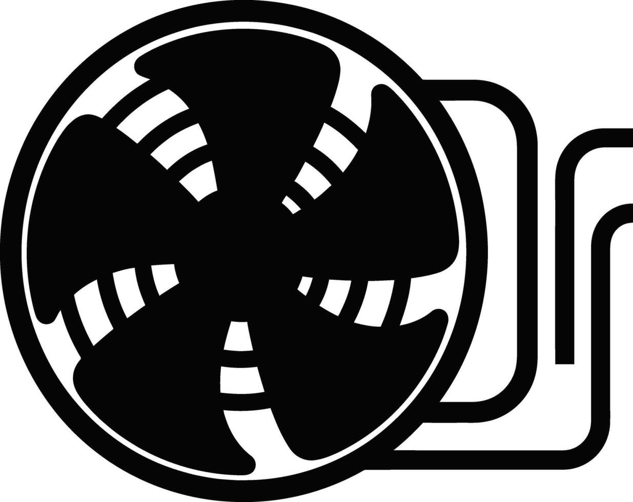 Axial fan icon cooling system illustration vector