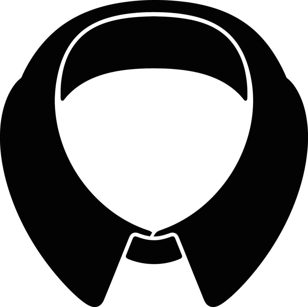 Simple illustration of a classic shirt collar vector