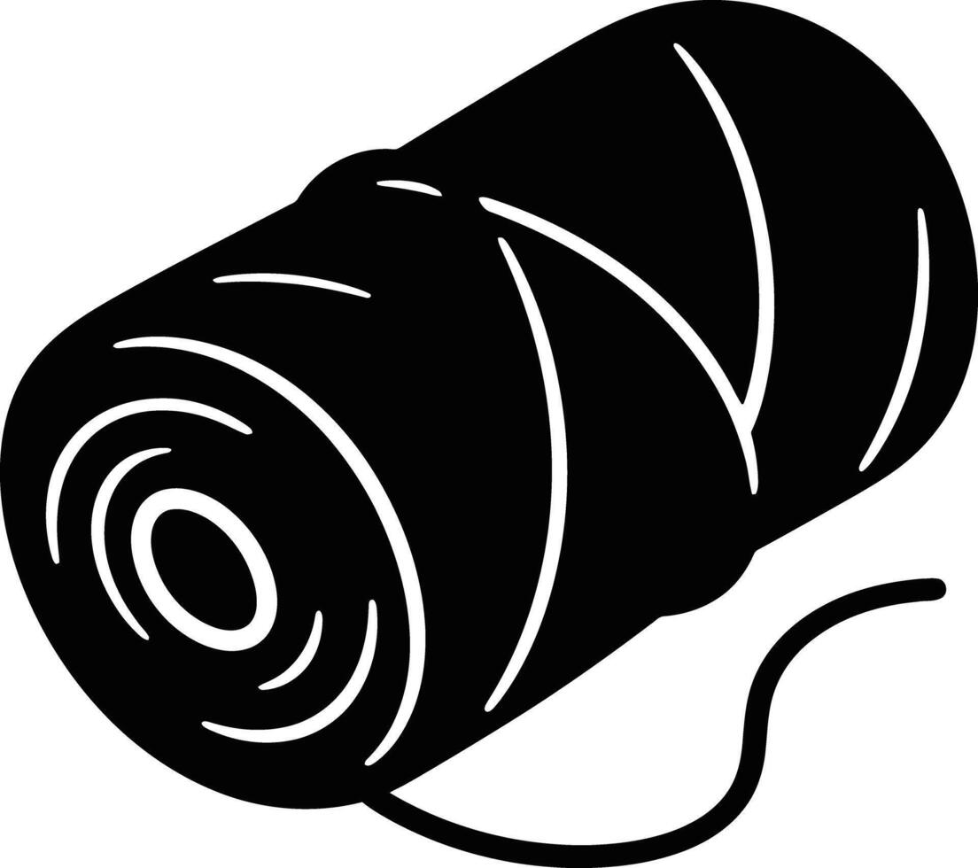 Simple illustration of a roll of twine or string vector