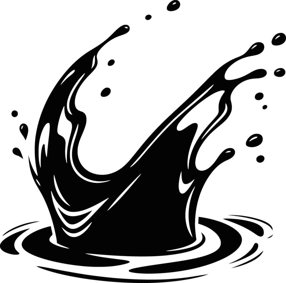 Splashing liquid illustration graphic vector