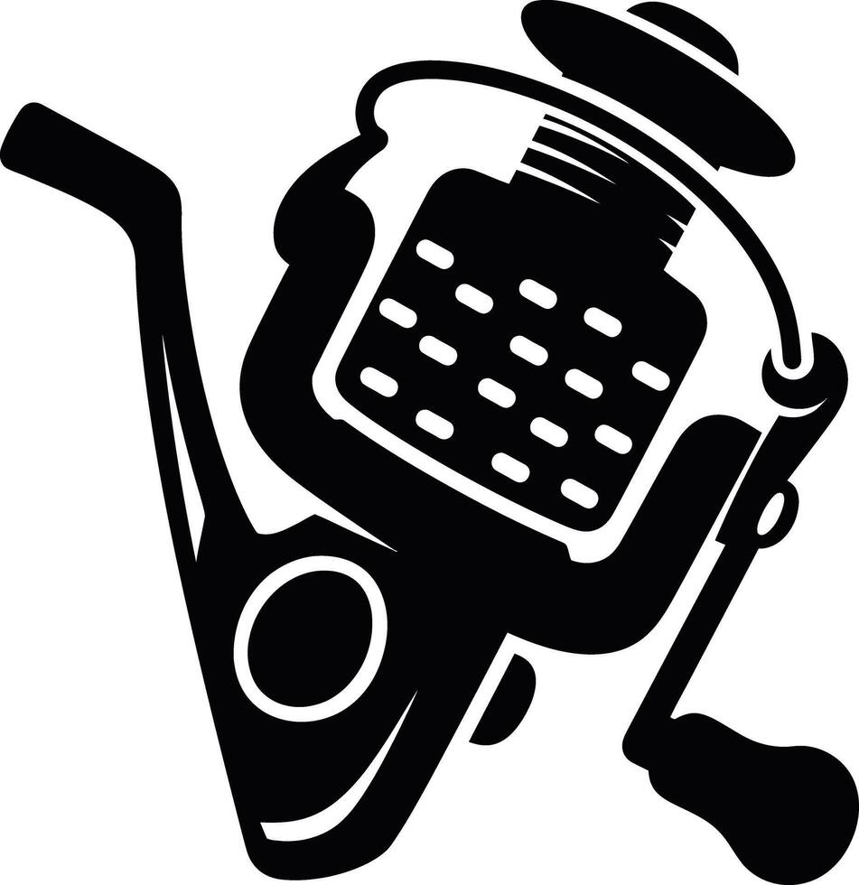 Fishing reel icon simple silhouette design vector