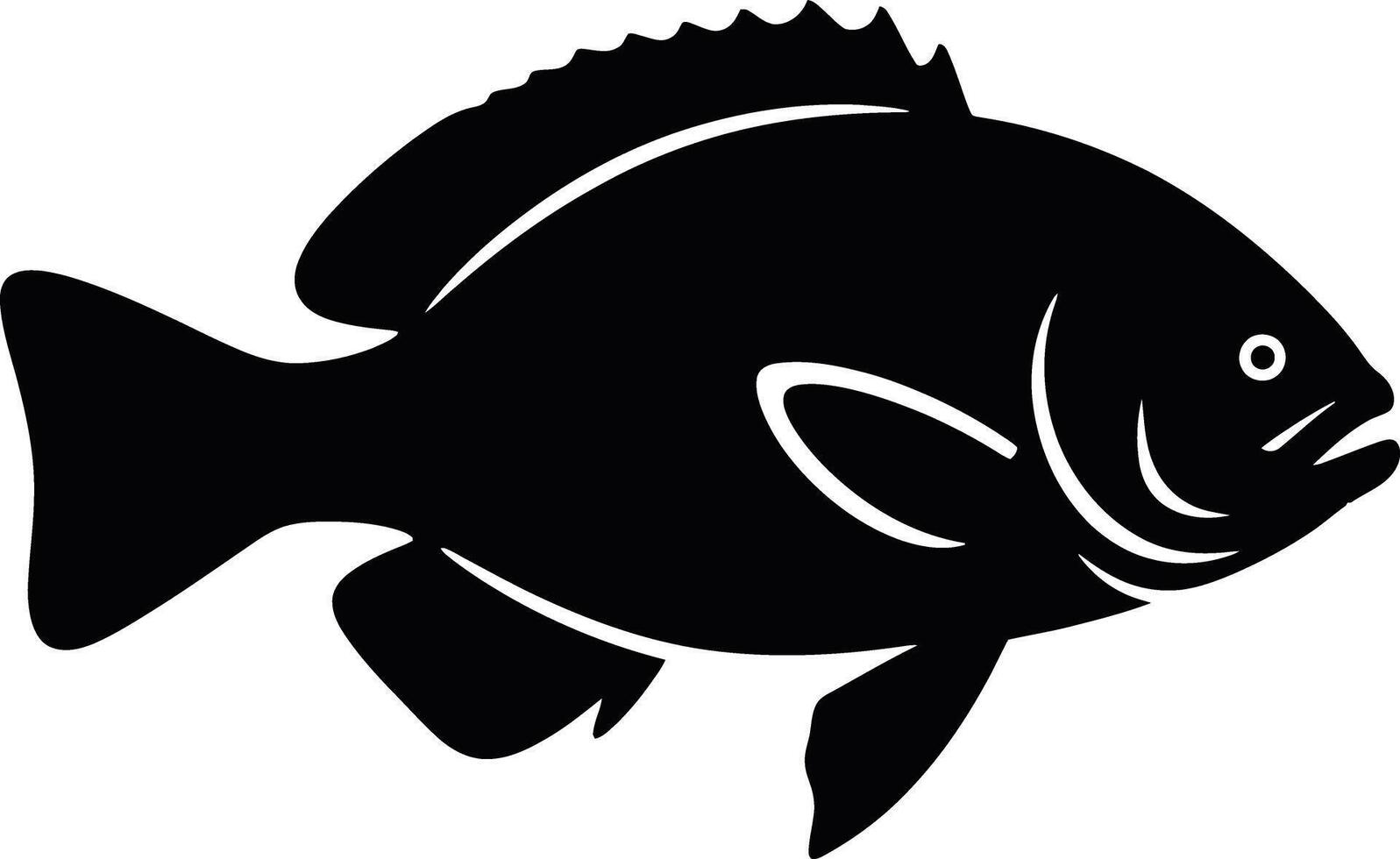 Silhouette of a fish aquatic animal graphic vector