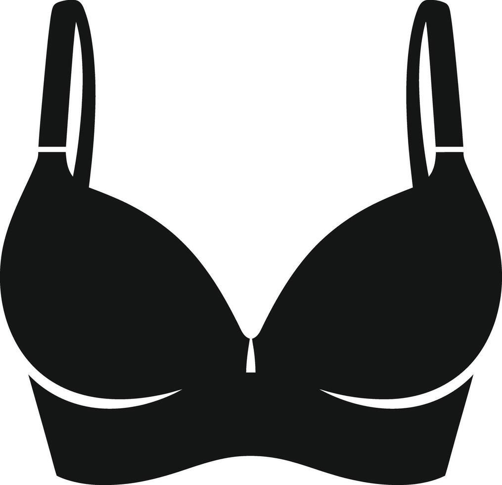 Simple silhouette of a womens bra vector