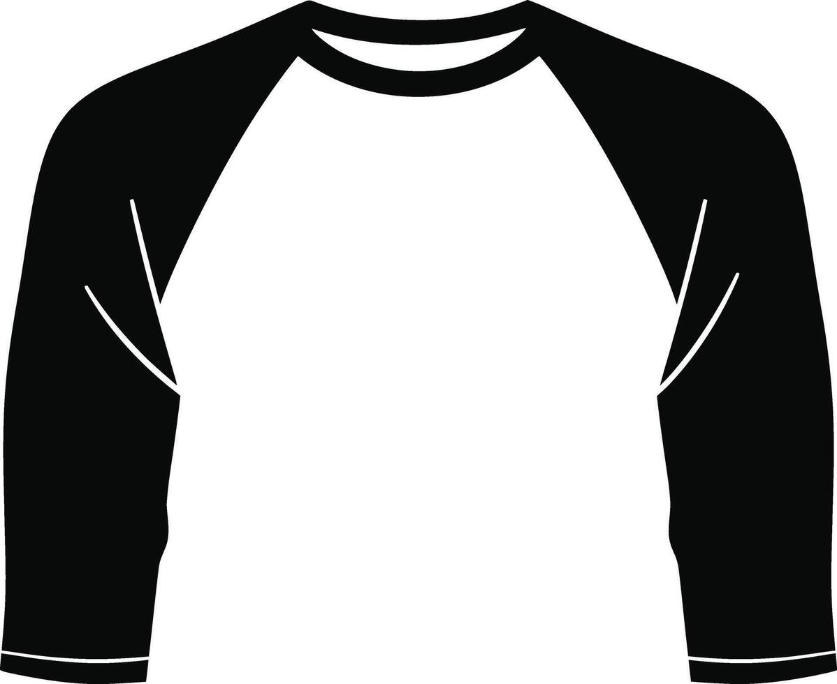 Baseball raglan shirt template design vector