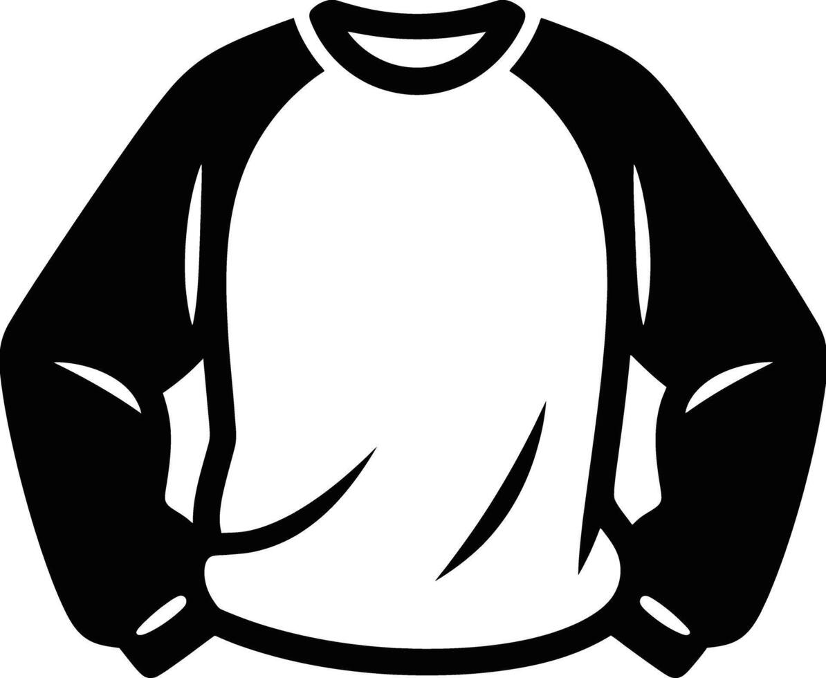 Baseball raglan sweatshirt template design vector