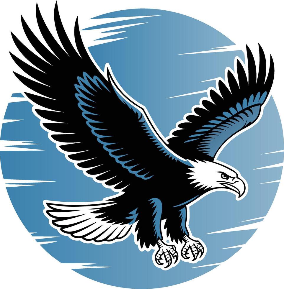 An eagle flying in the sky vector