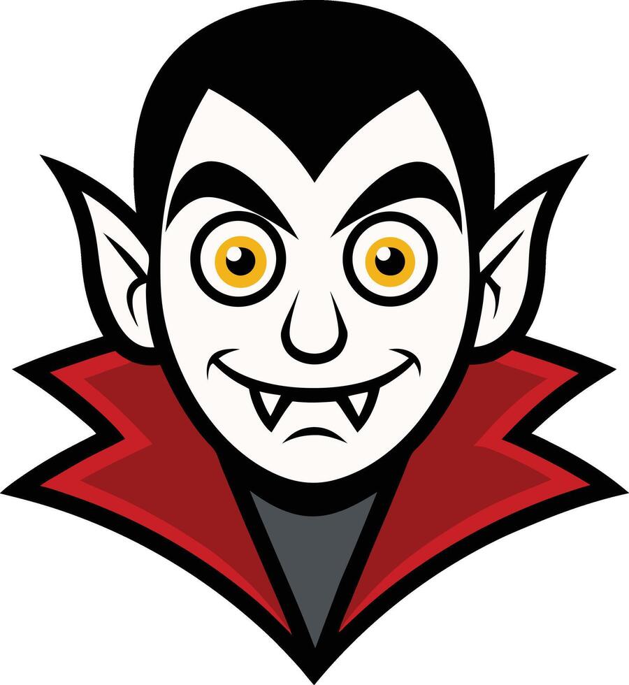 Vampire cartoon head vector