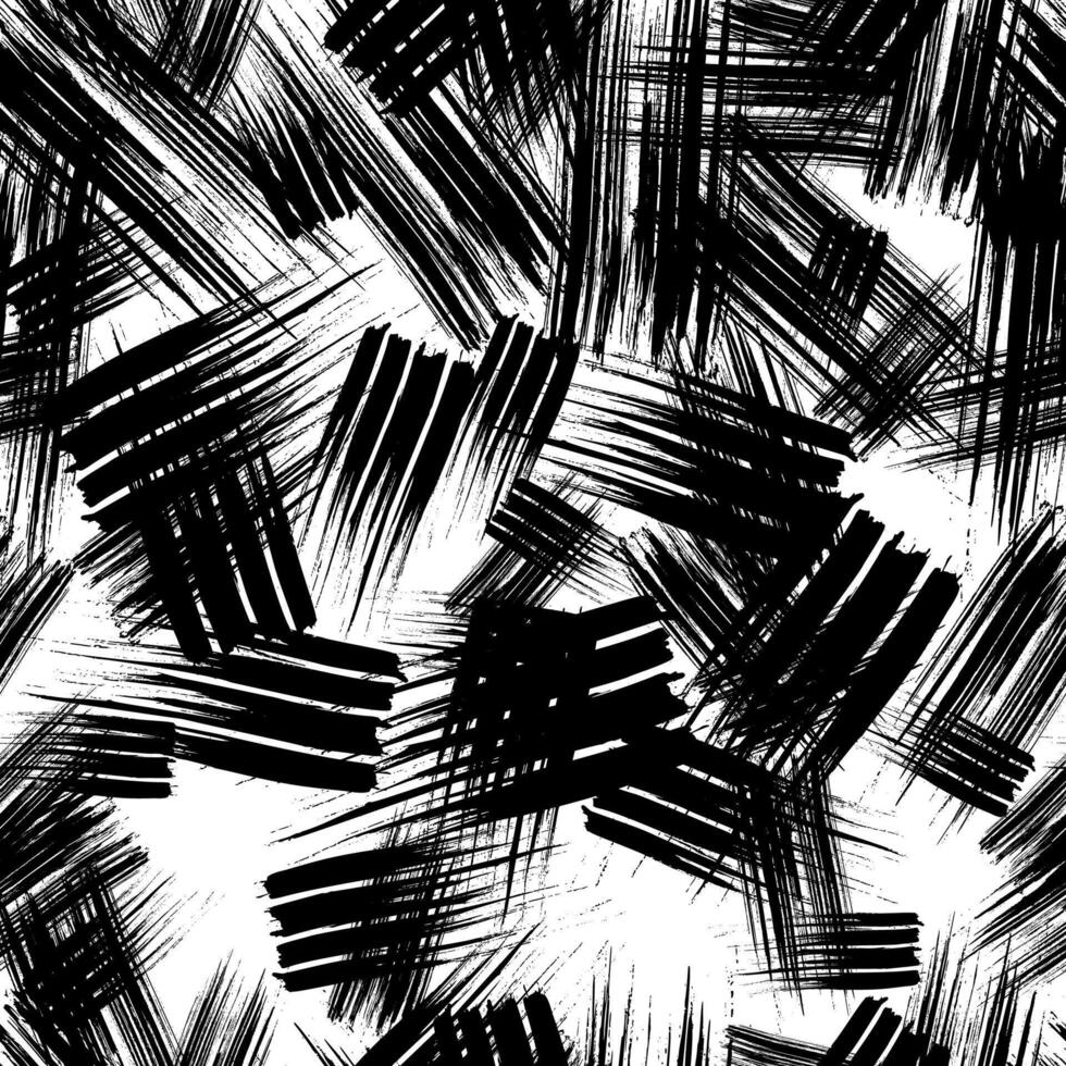 Seamless with dark hand drawn smear on white background. Abstract grunge texture. vector