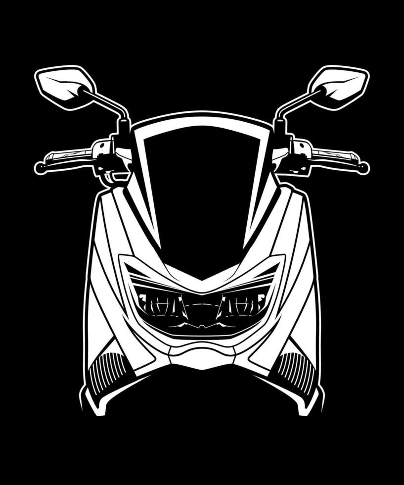 matic motorcycle front side vector