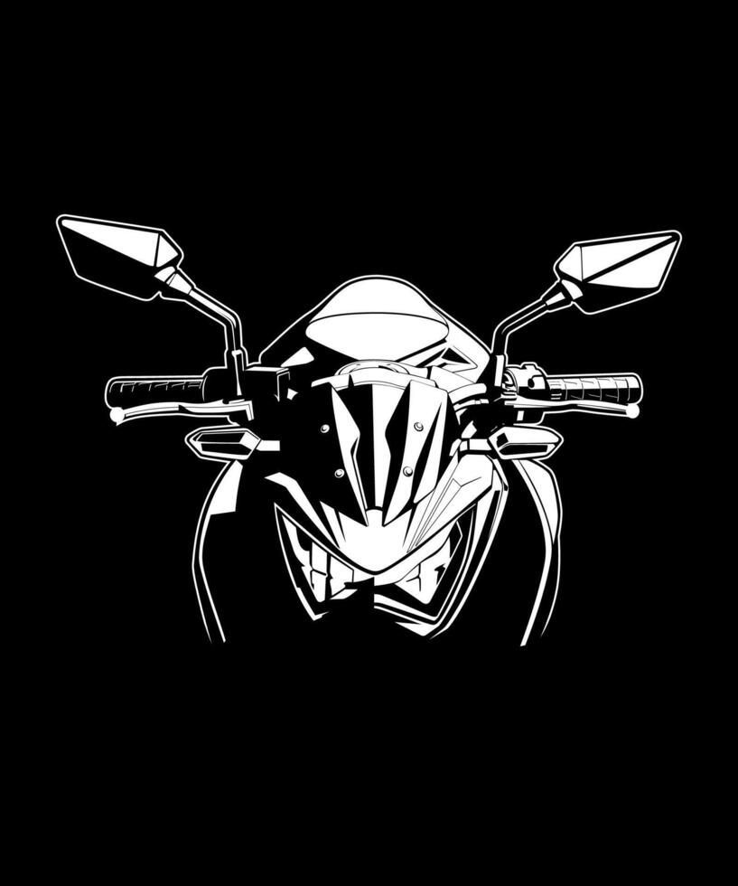 fron view sport bike vector