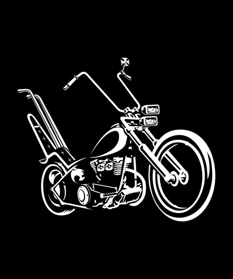 classic chopper motorcycle vector
