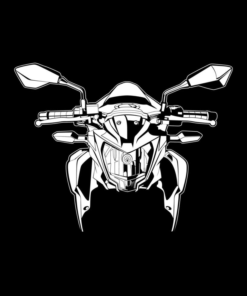sport motorcycle front side vector