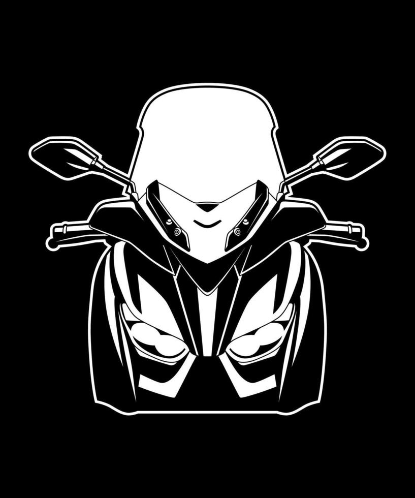 front matic motorcycle vector