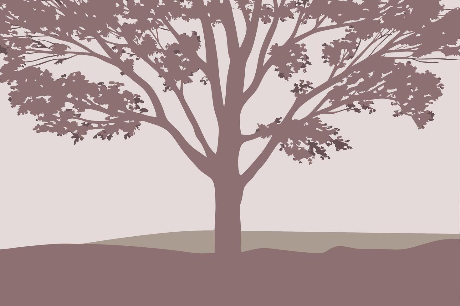 silhouette of tree vector