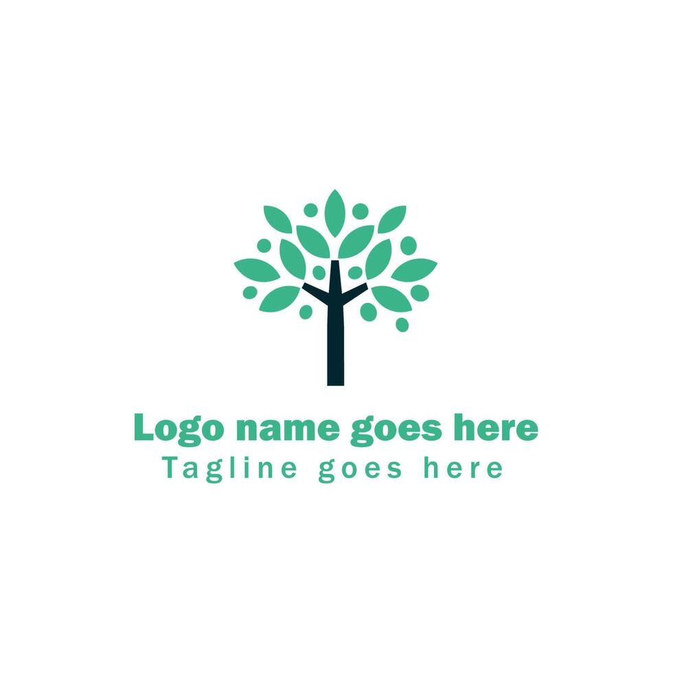 Tree icon logo vector