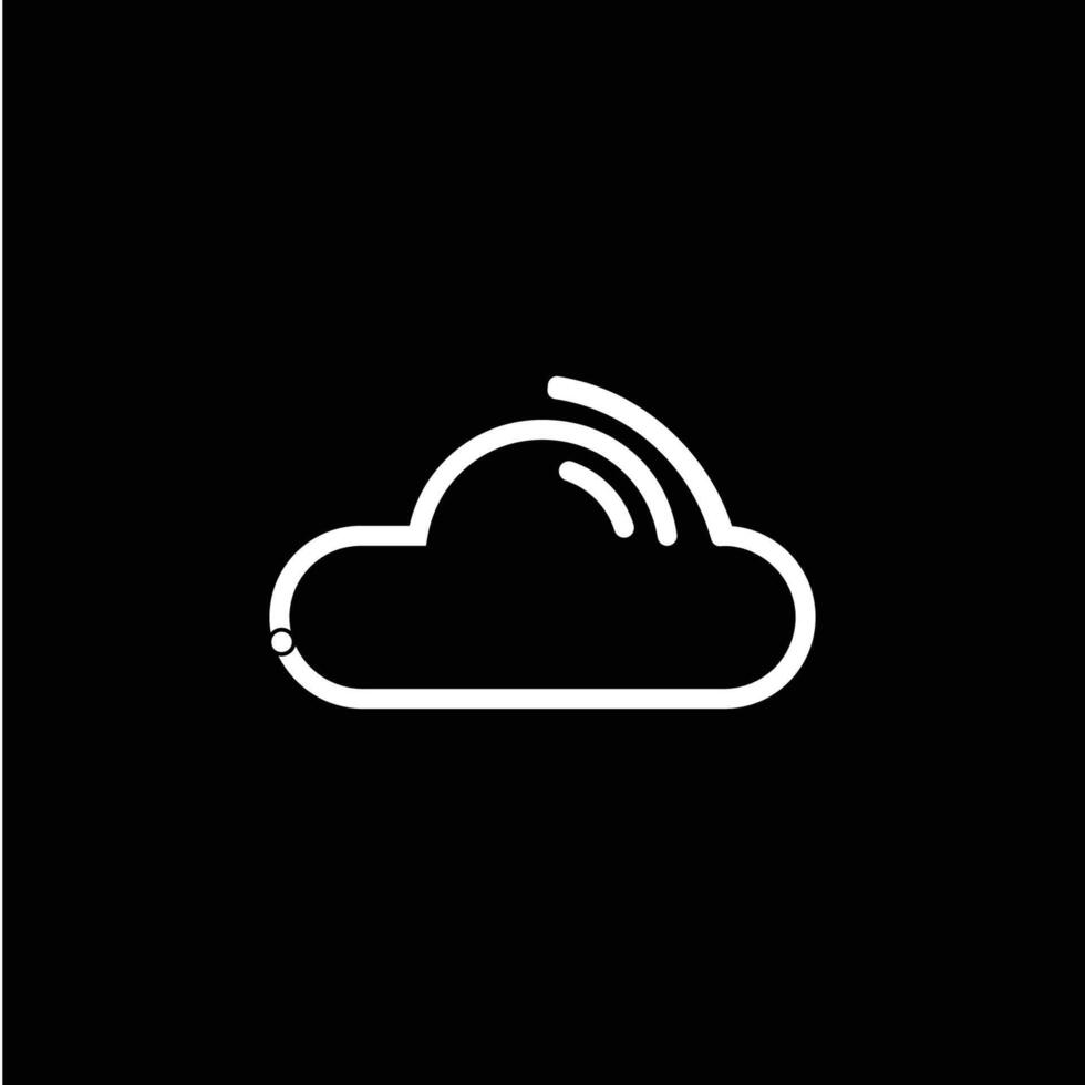 Wifi cloud logo symbol vector