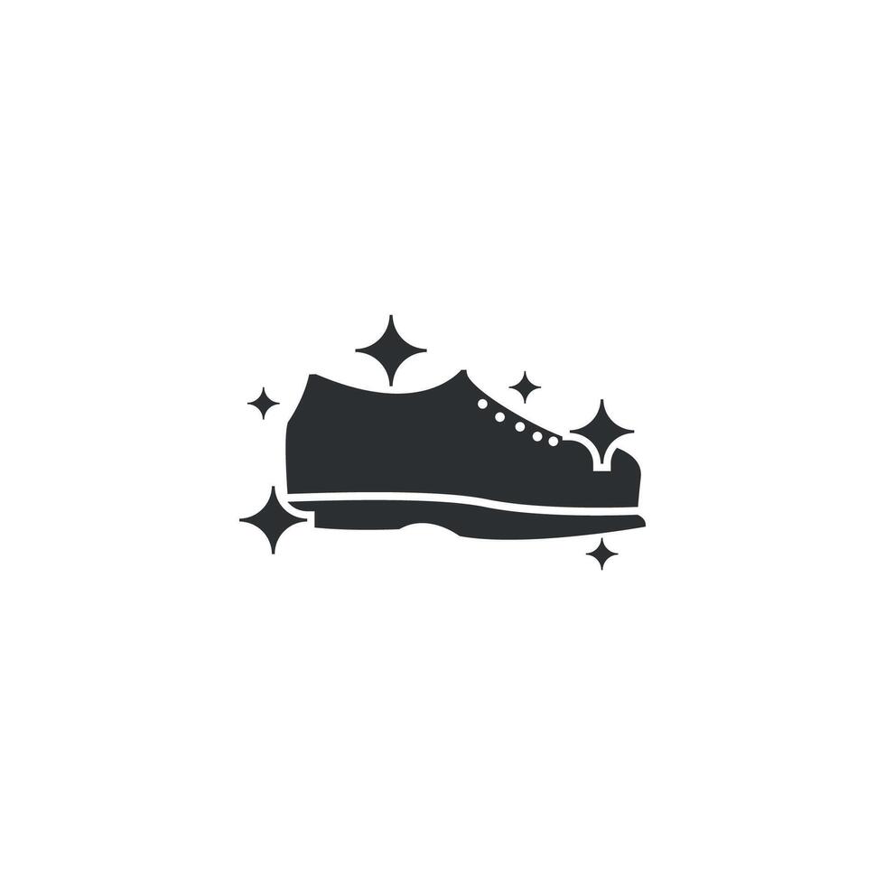 flat design washing shoes, clean shoes. vector
