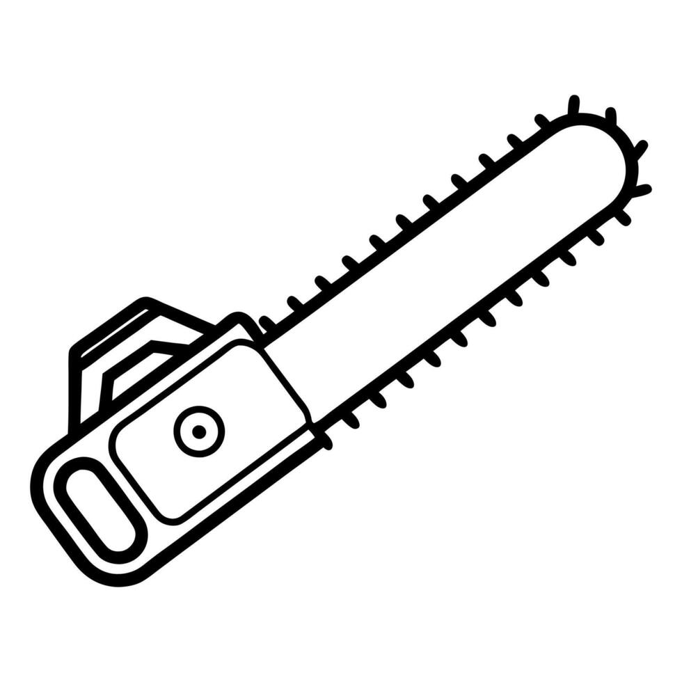 Chainsaw icon graphic isolated on white background vector